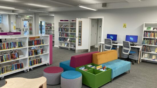 photo of the inside of Saltdean Library